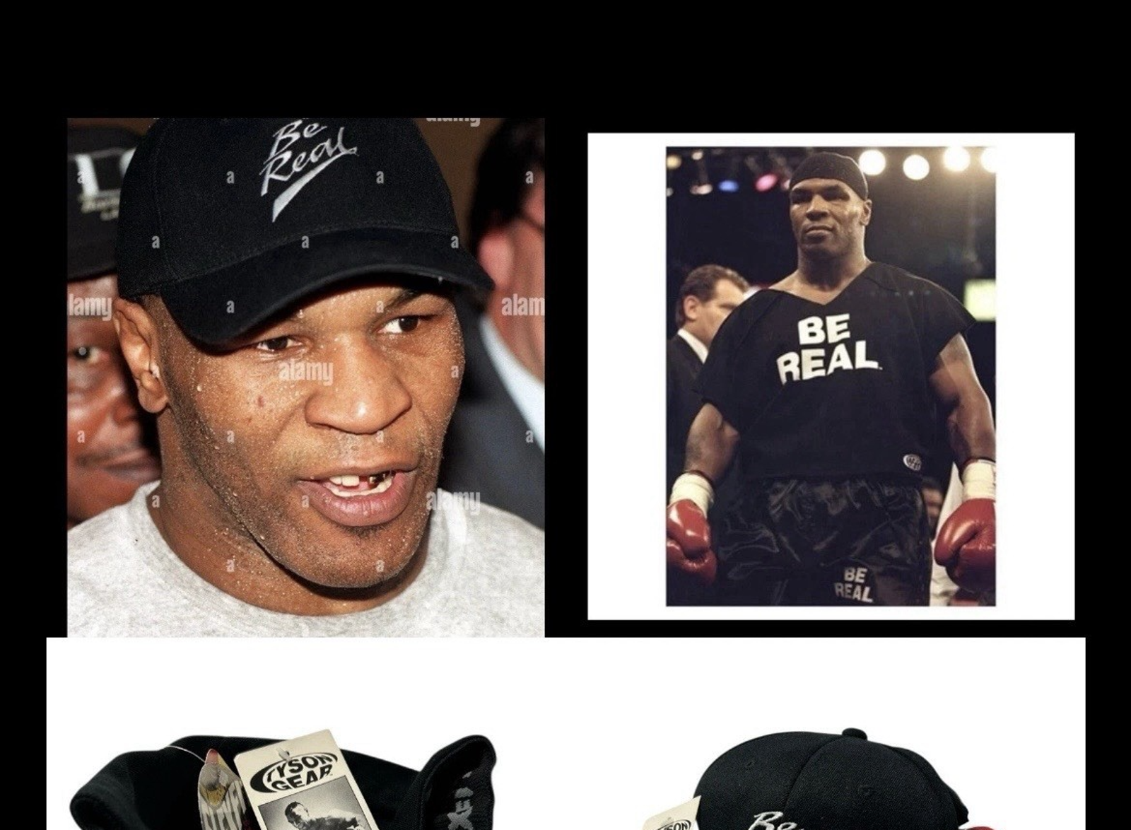 Vtg 90's Mike Tyson Hat Cap Be Real Wool Acrylic Yupoong Flex Fit New Nwt Rare